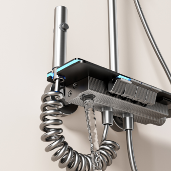 Nowoczesny zestaw Prysznicowy Kolumna Natryskowy Deszczownica, REGULOWANY